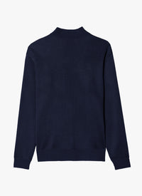 Pull à col roulé brillant - Marine