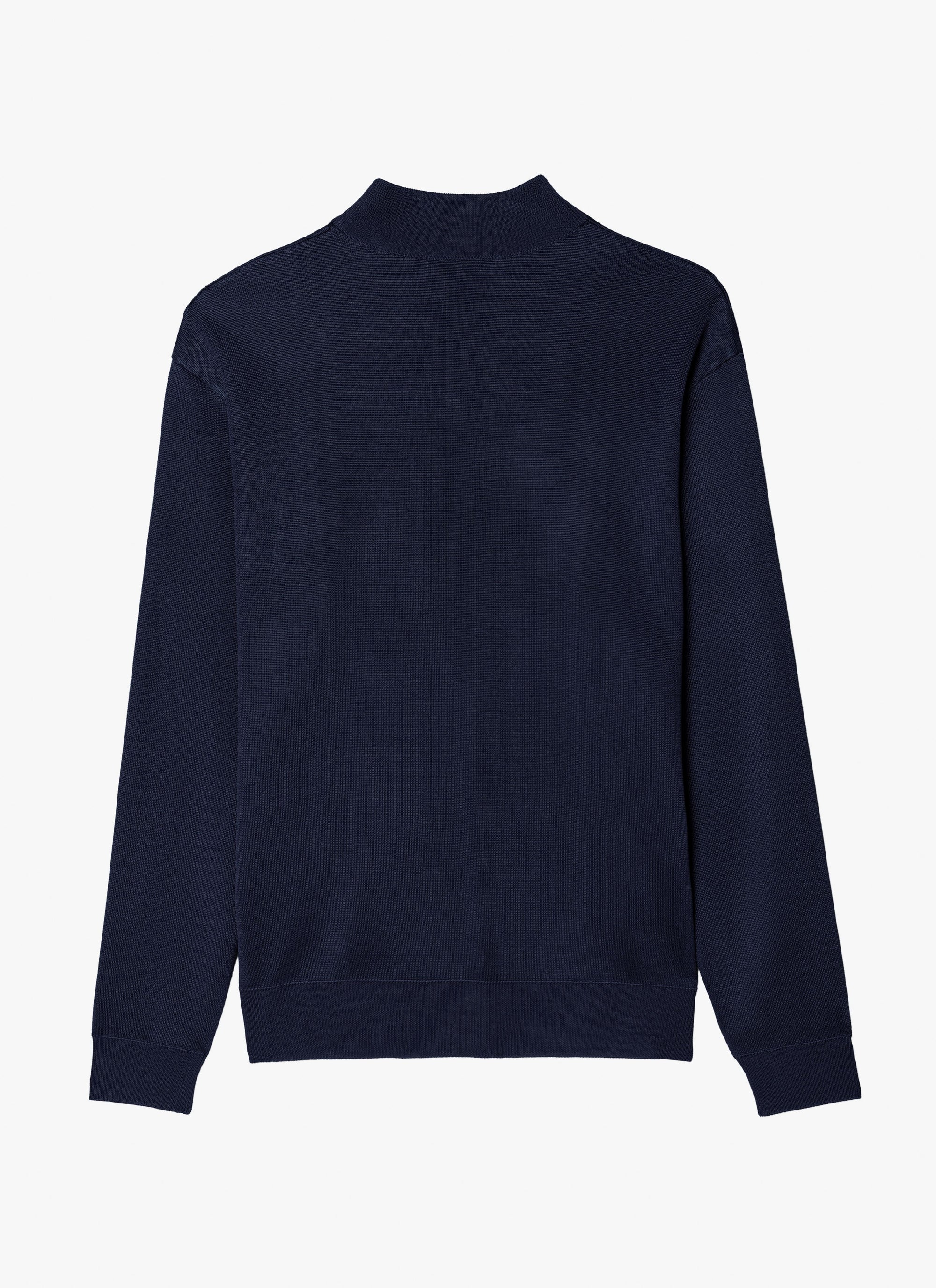 Pull à col roulé brillant - Marine