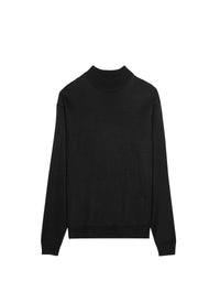 Pull à col roulé brillant - Noir Alaïa