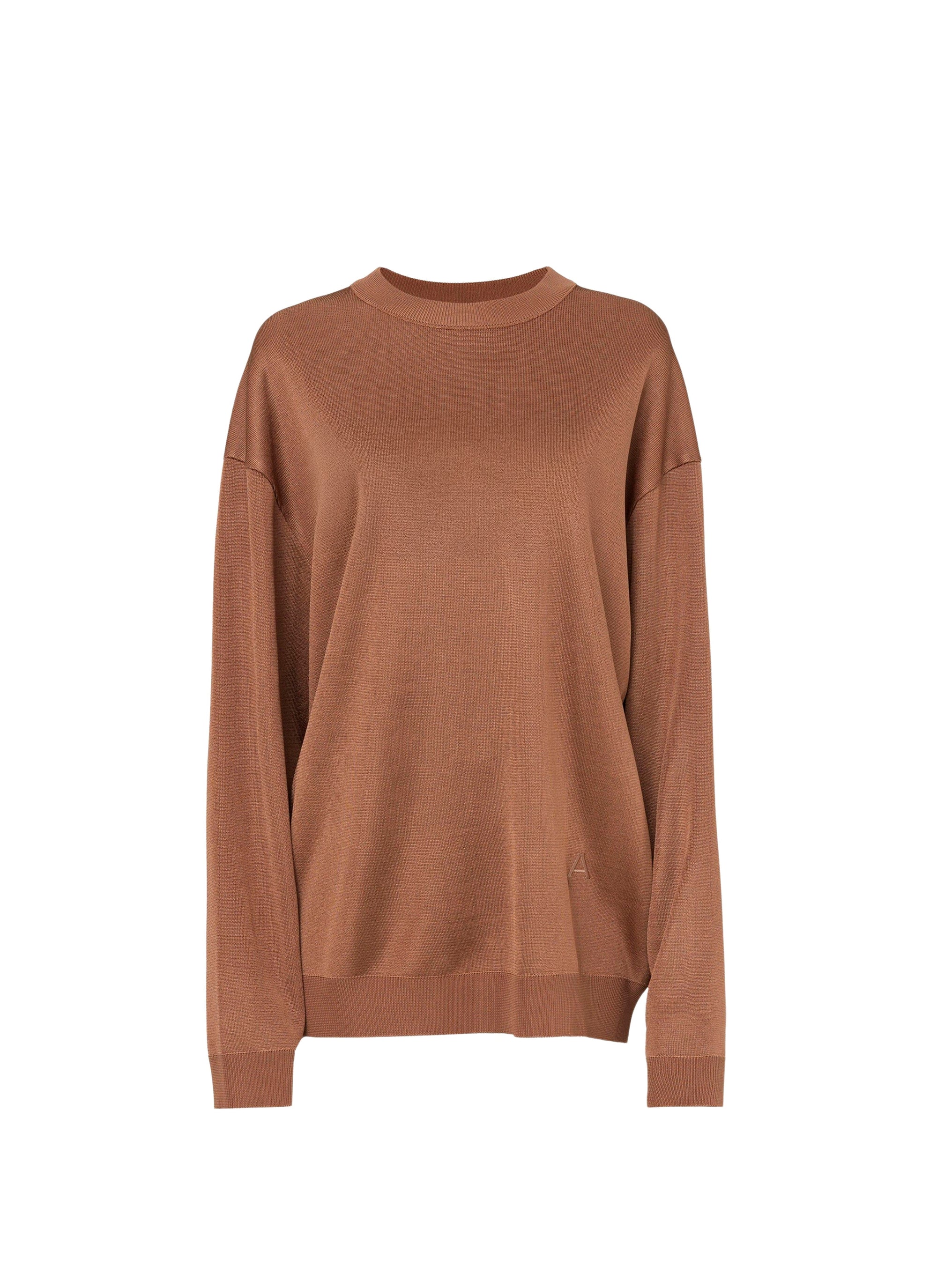 Pull classique brillant - Camel foncé