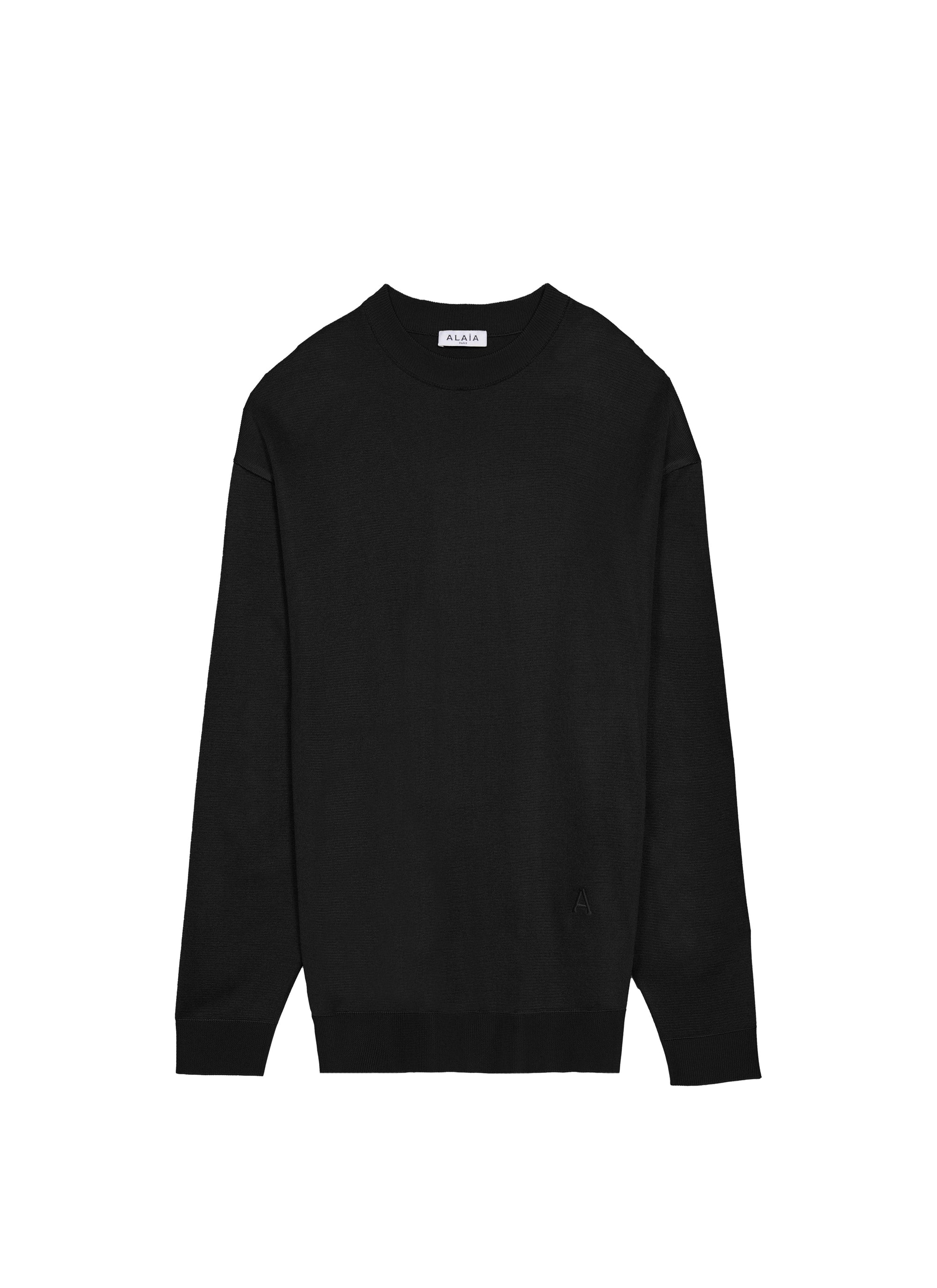 Pull classique brillant - Noir Alaïa