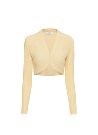Cardigan Cardi Spirale - Jaune Pale