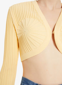 Cardigan Cardi Spirale - Jaune Pale