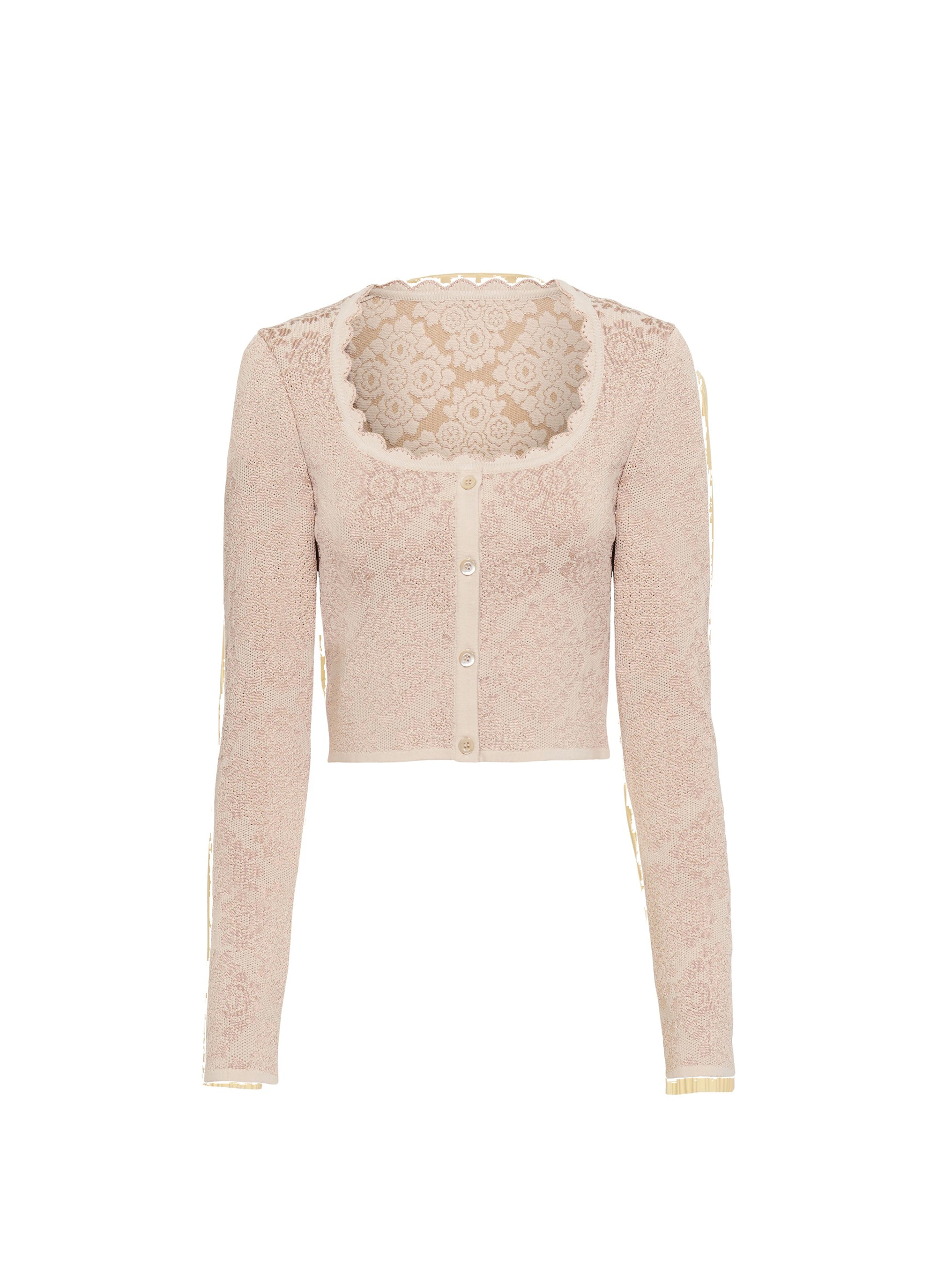 Cardigan court Lingerie - Nude & Vieux Rose
