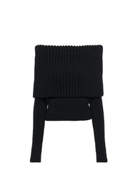 Pull épaules nues - Noir Alaïa