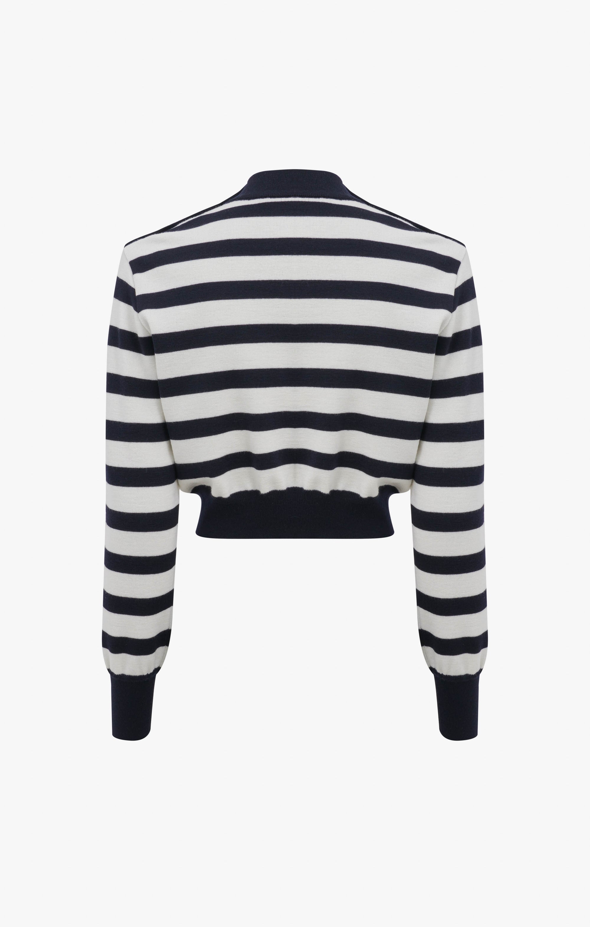 Pull rayé en laine - Marine & Ivoire