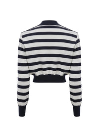 Pull rayé en laine - Marine & Ivoire