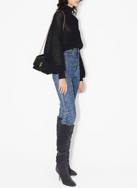 Sheer lace jumper - Black Alaïa