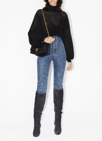 Sheer lace jumper - Black Alaïa