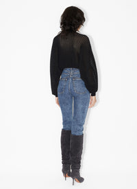 Sheer lace jumper - Black Alaïa