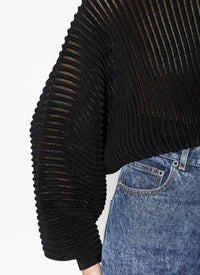 Sheer lace jumper - Black Alaïa