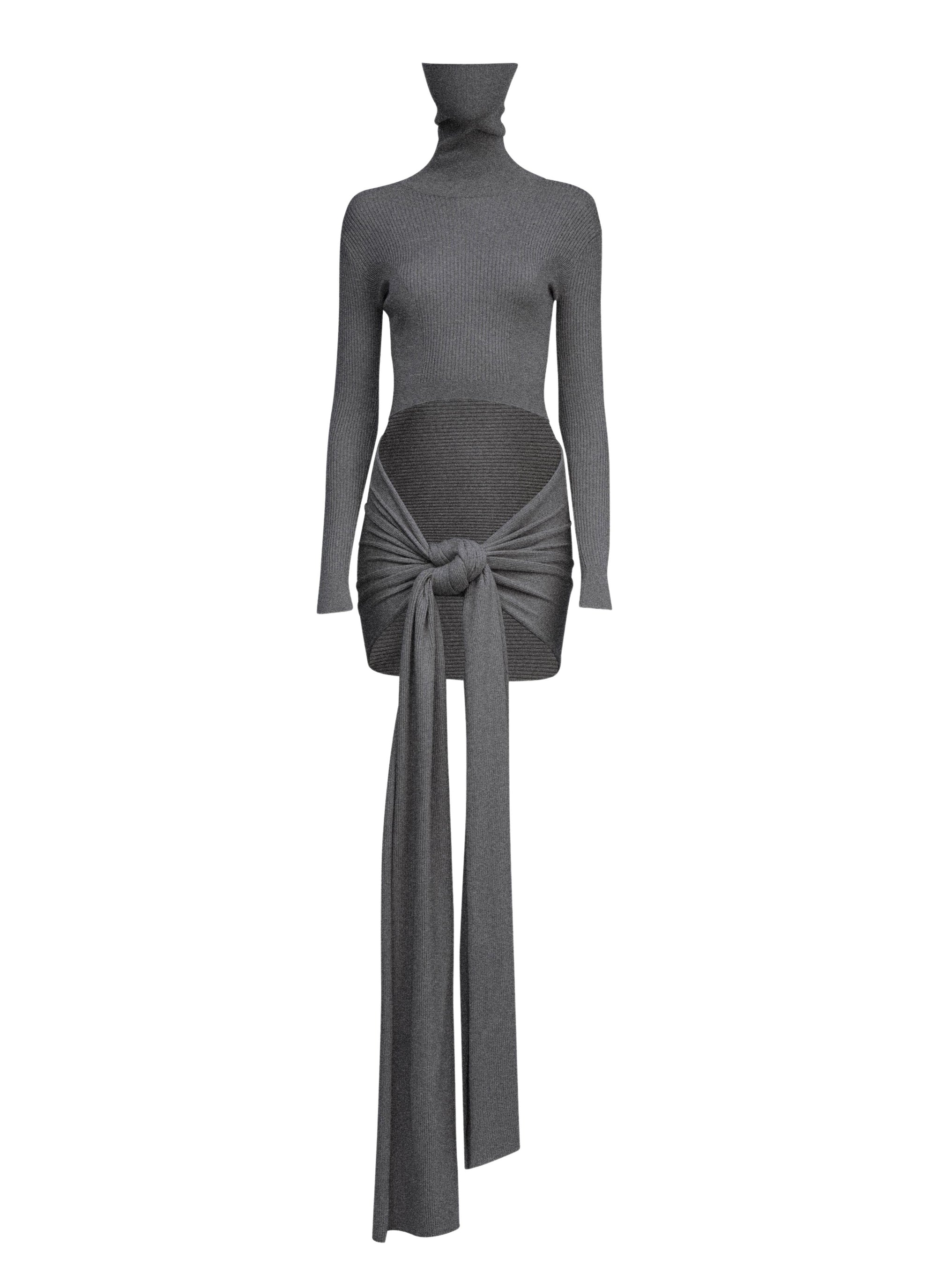 Soft cashmere and silk jumper - Mottled grey