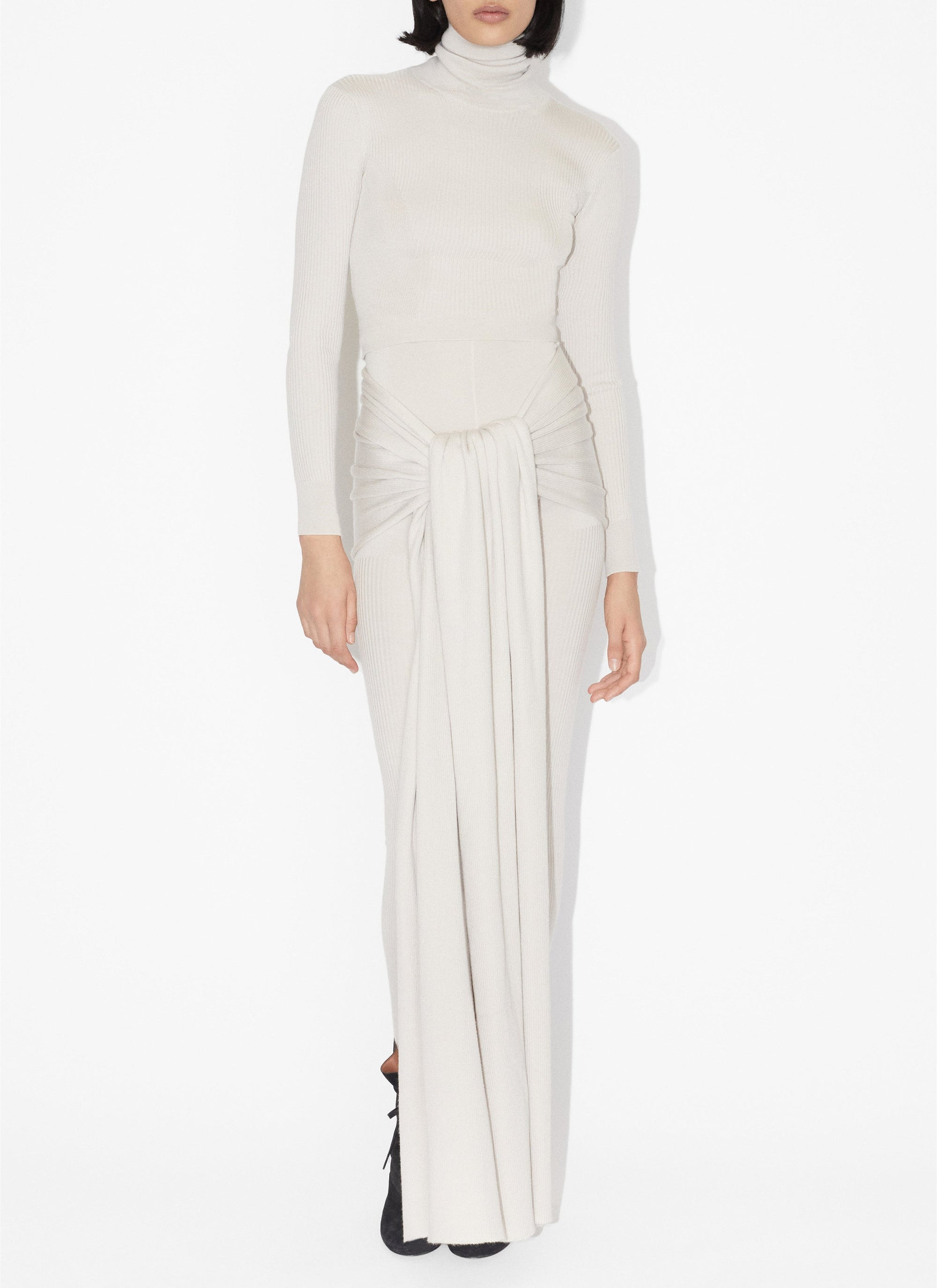 Soft cashmere and silk jumper - Mottled grey
