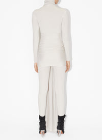 Soft cashmere and silk jumper - Mottled grey