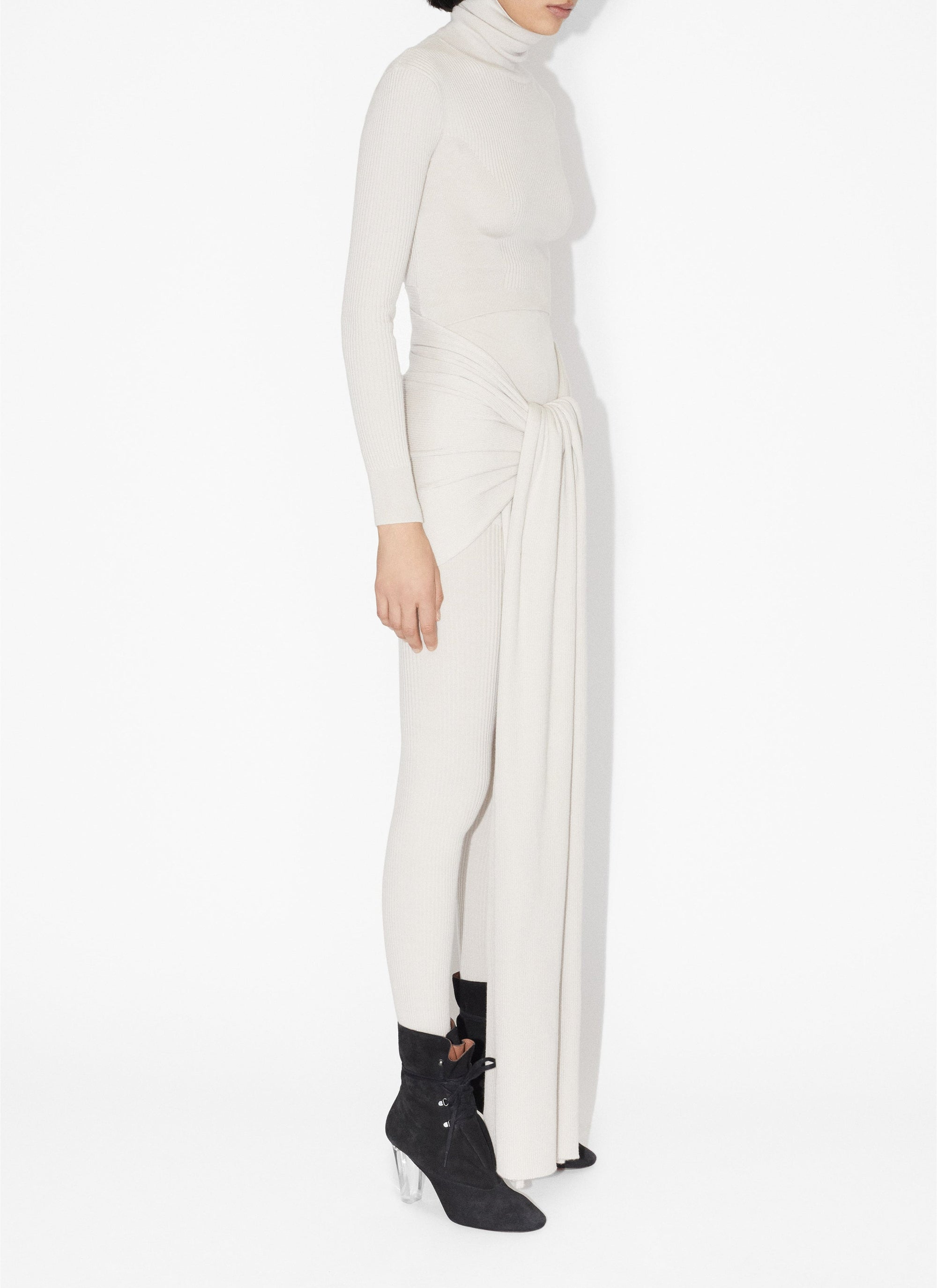 Soft cashmere and silk jumper - Mottled grey