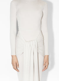Soft cashmere and silk jumper - Mottled grey
