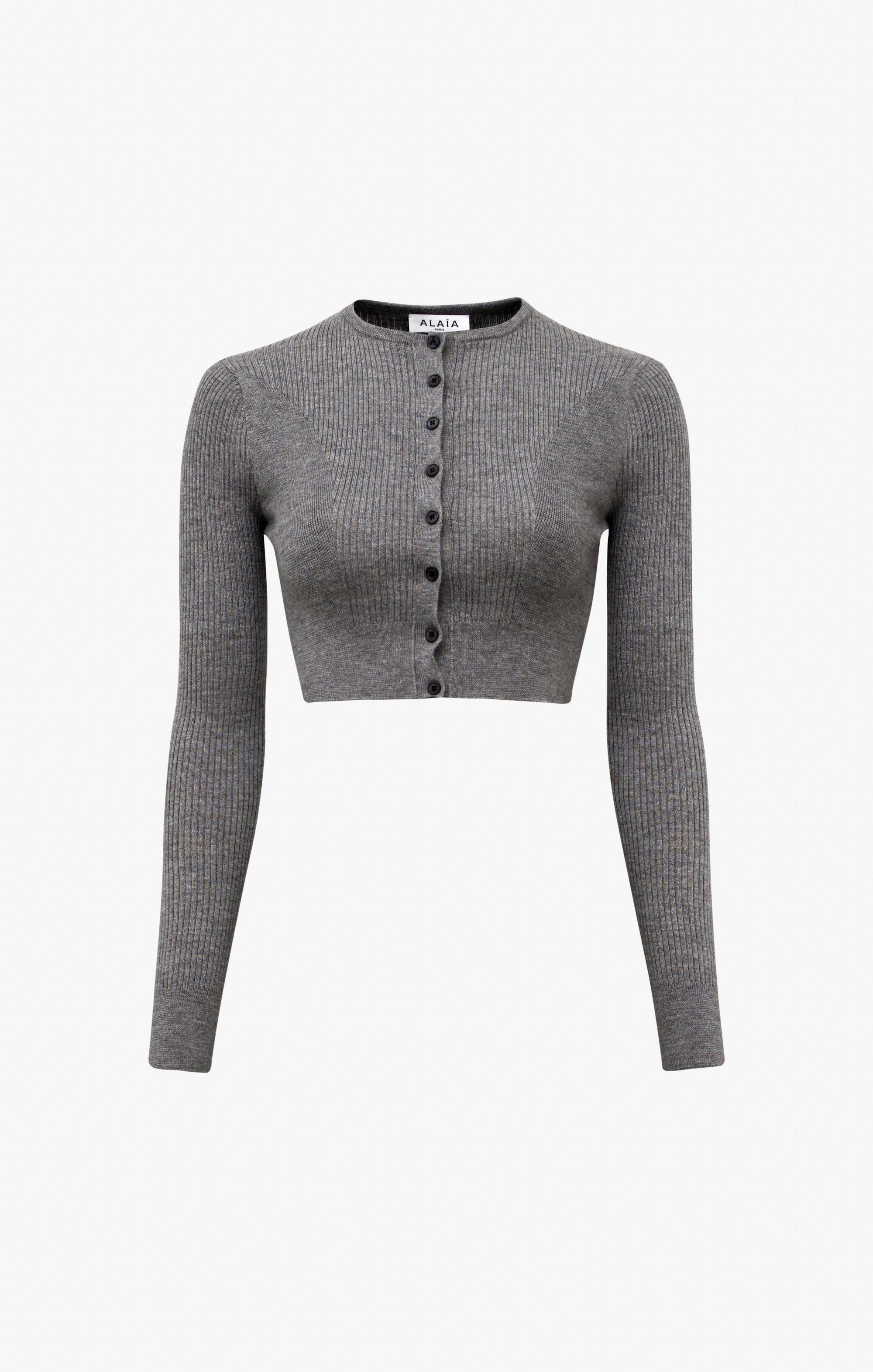 Soft cashmere and silk jumper - Mottled grey