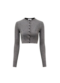 Soft cashmere and silk jumper - Mottled grey