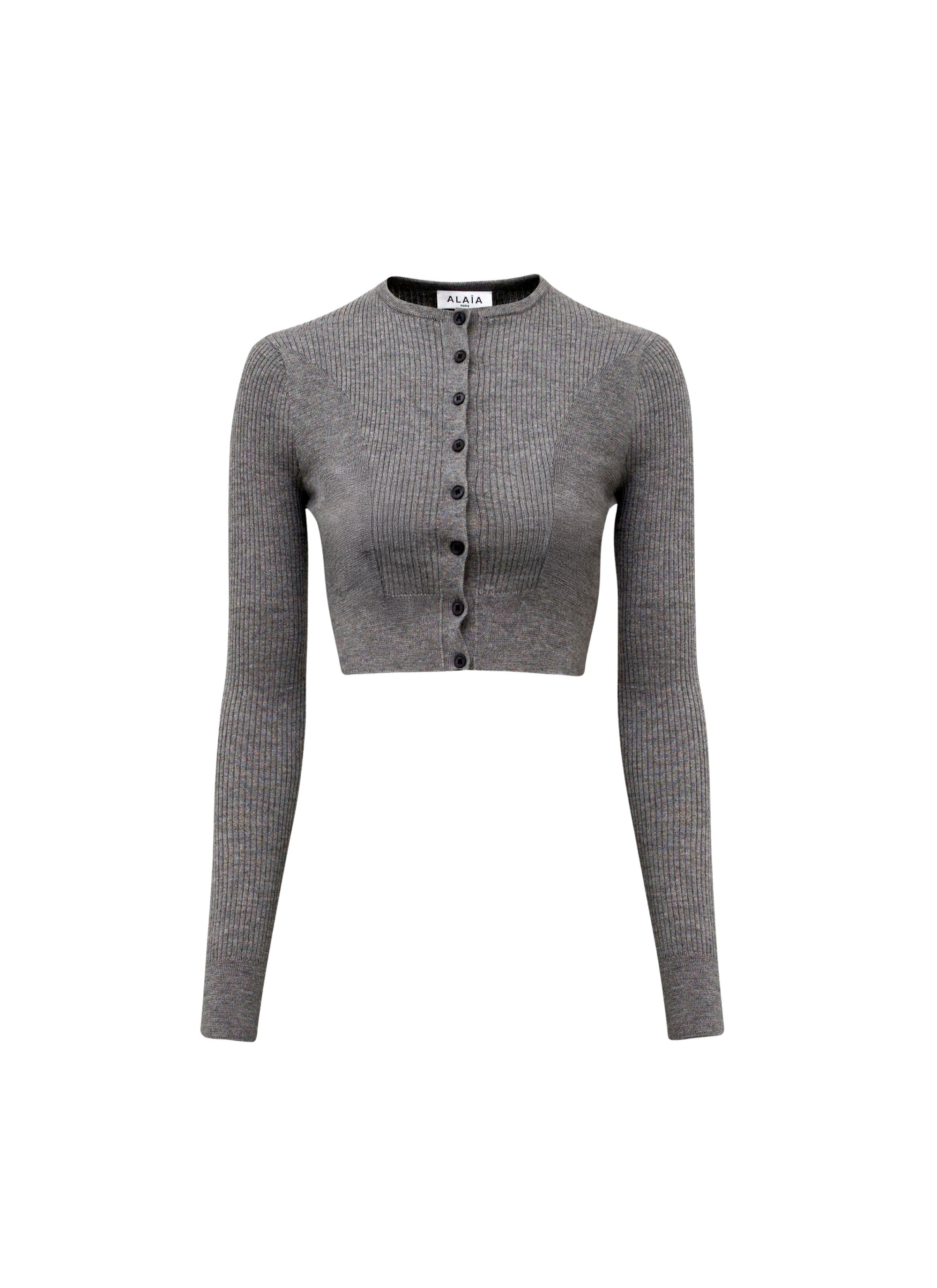 Soft cashmere and silk jumper - Mottled grey