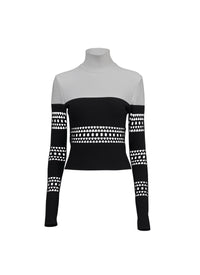 Pull Vienne bicolore - Noir & Blanc