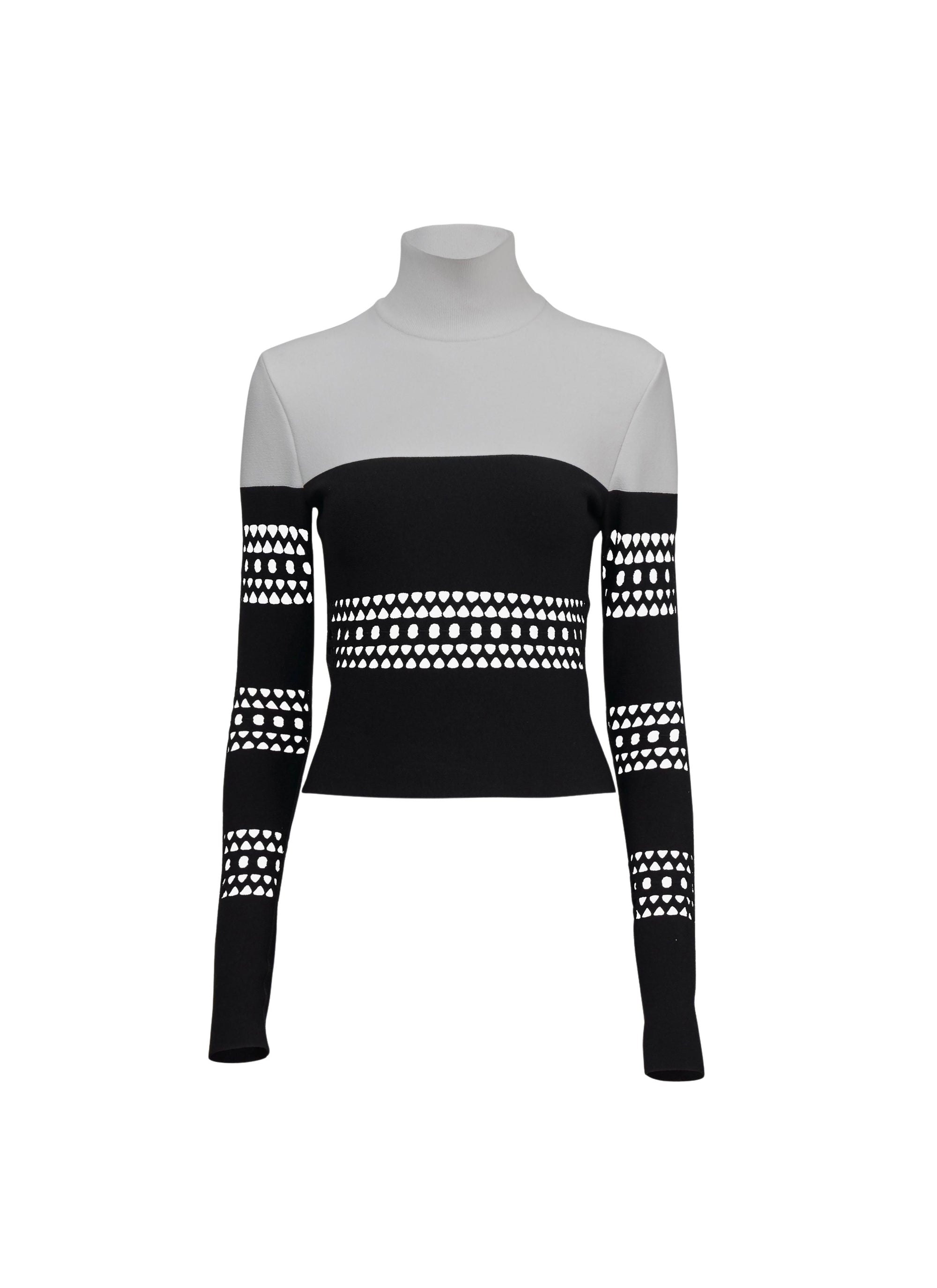 Pull Vienne bicolore - Noir & Blanc