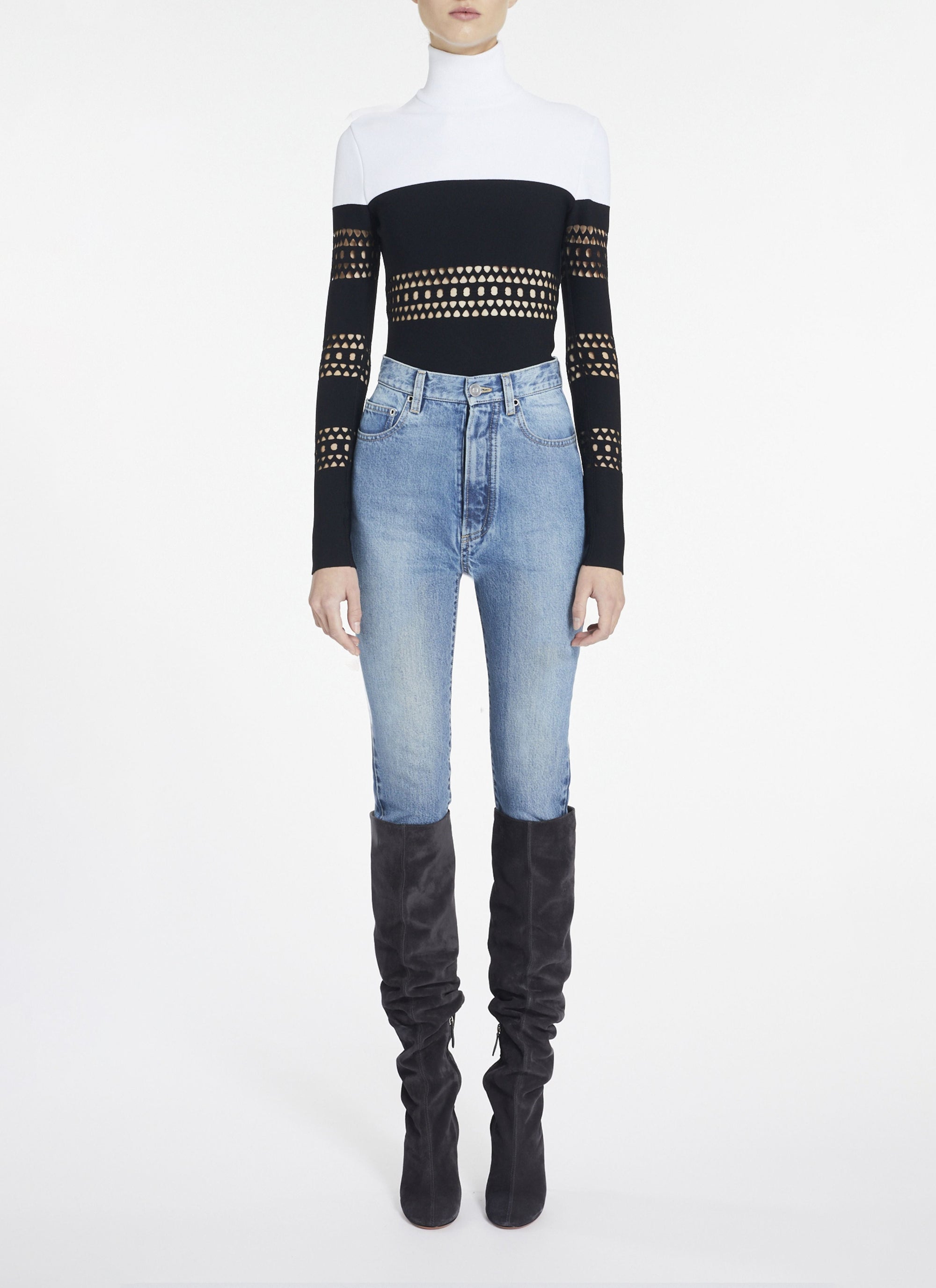 Pull Vienne bicolore - Noir & Blanc