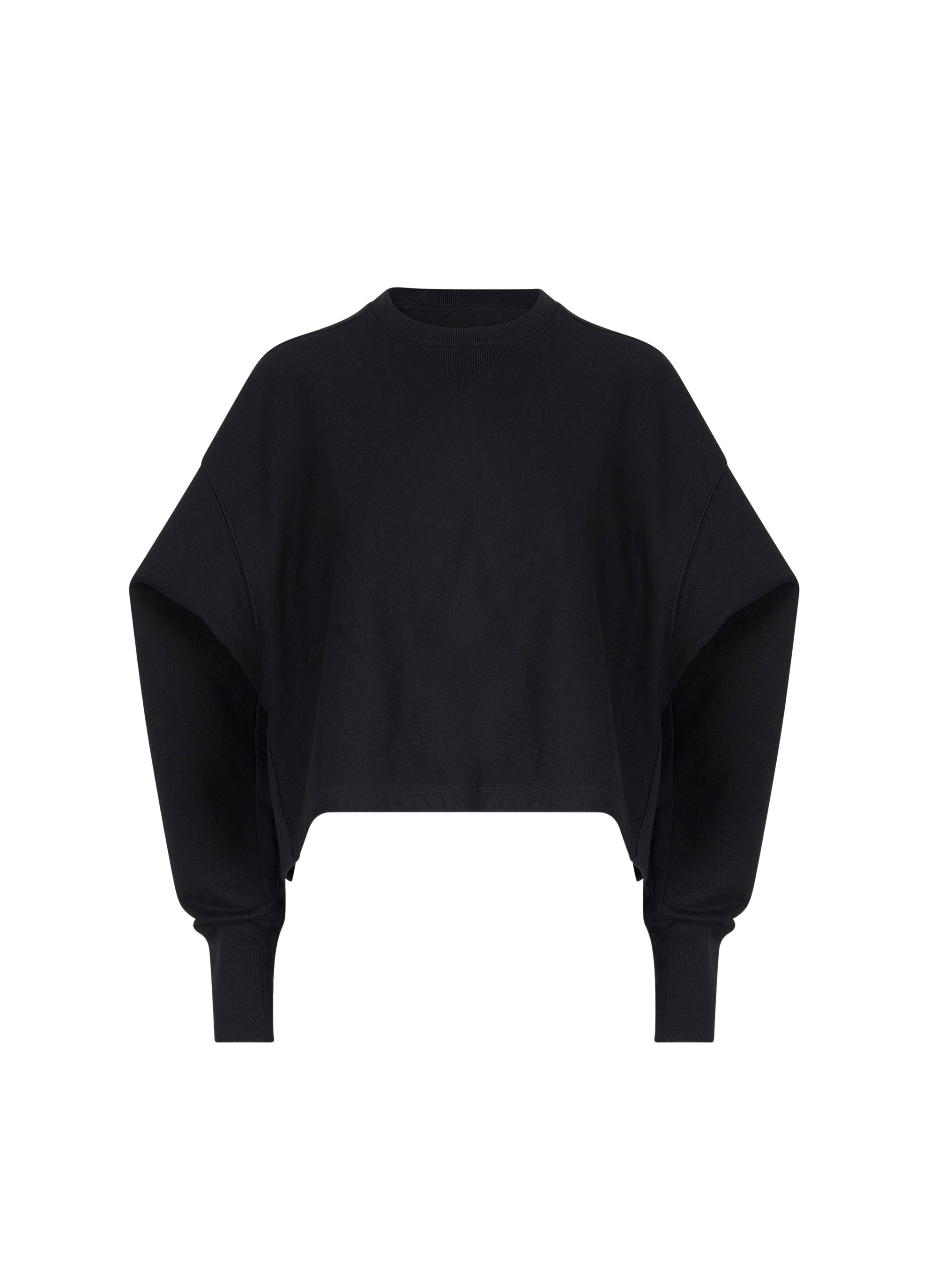 Sweat en coton polaire - Noir Alaïa