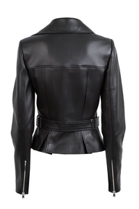 Leather biker jacket - Black