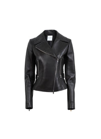 Leather biker jacket - Black