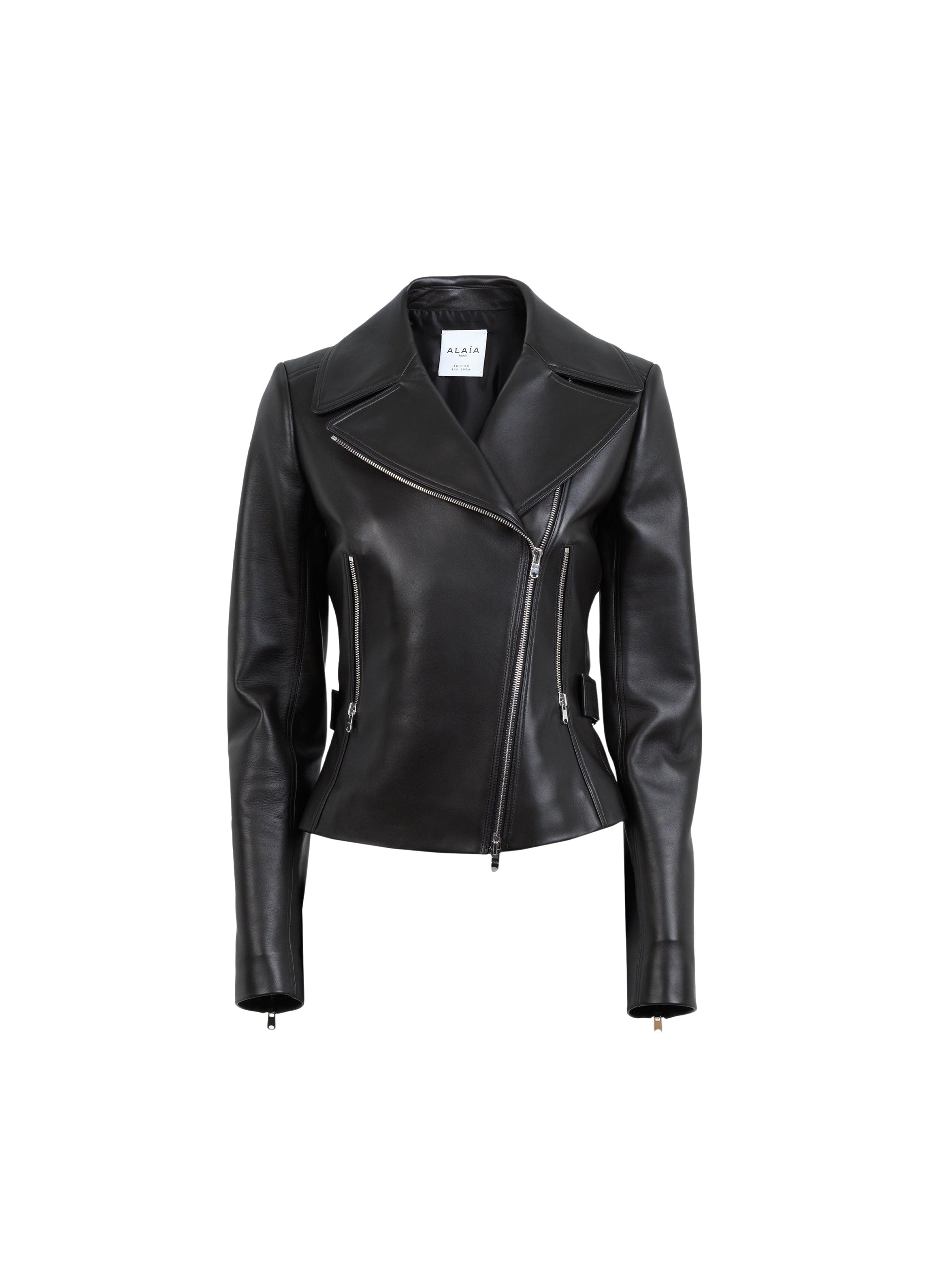 Leather biker jacket - Black