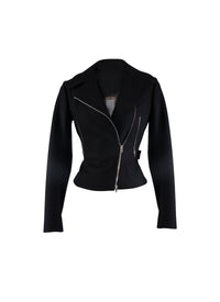 Blouson motard en drap de laine - Nuit
