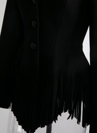 Veste regular en laine - Noir
