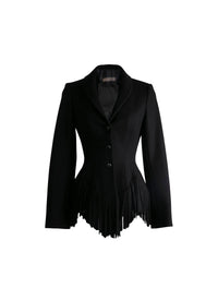 Veste regular en laine - Noir