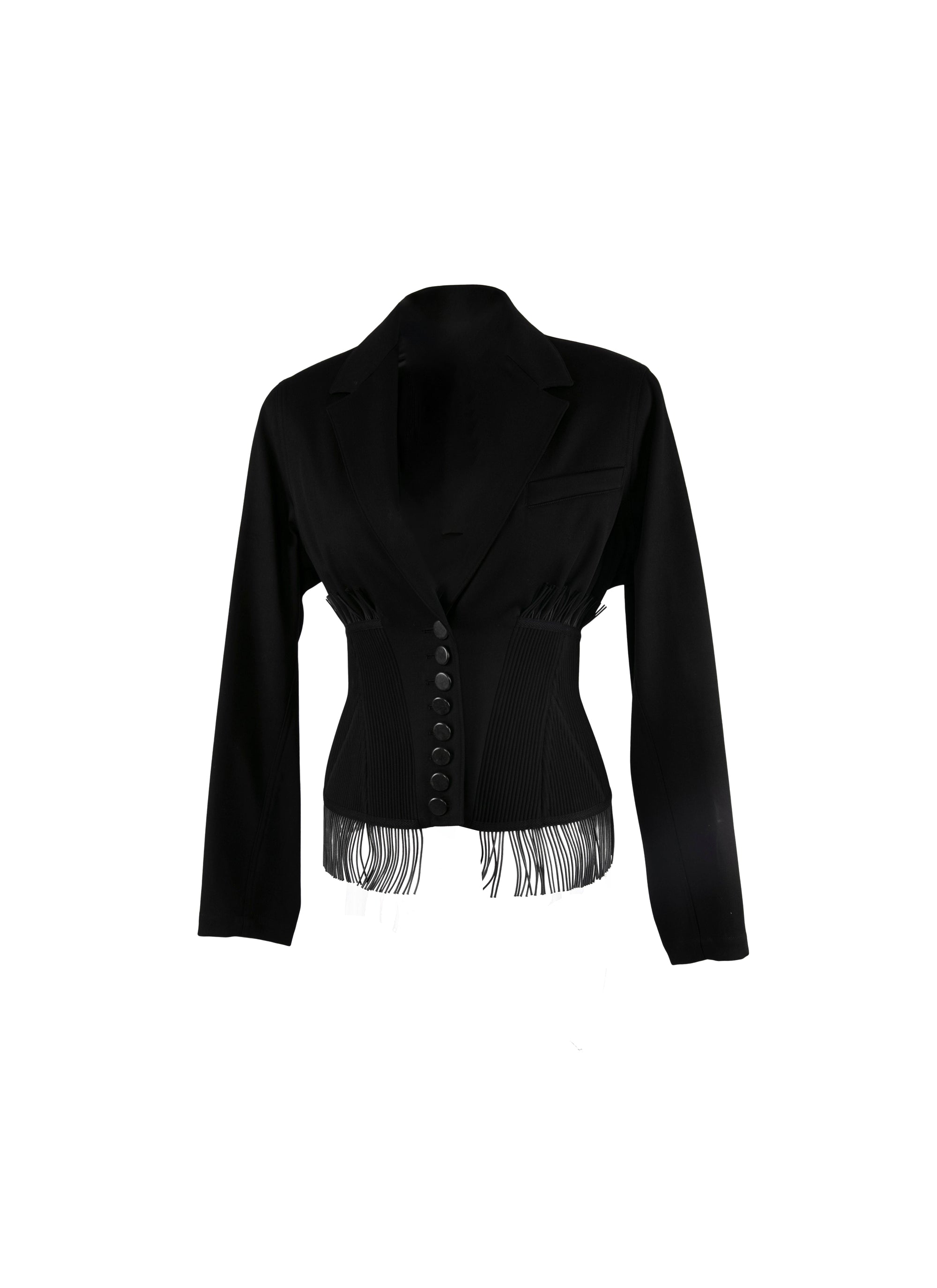 Veste à franges - Noir