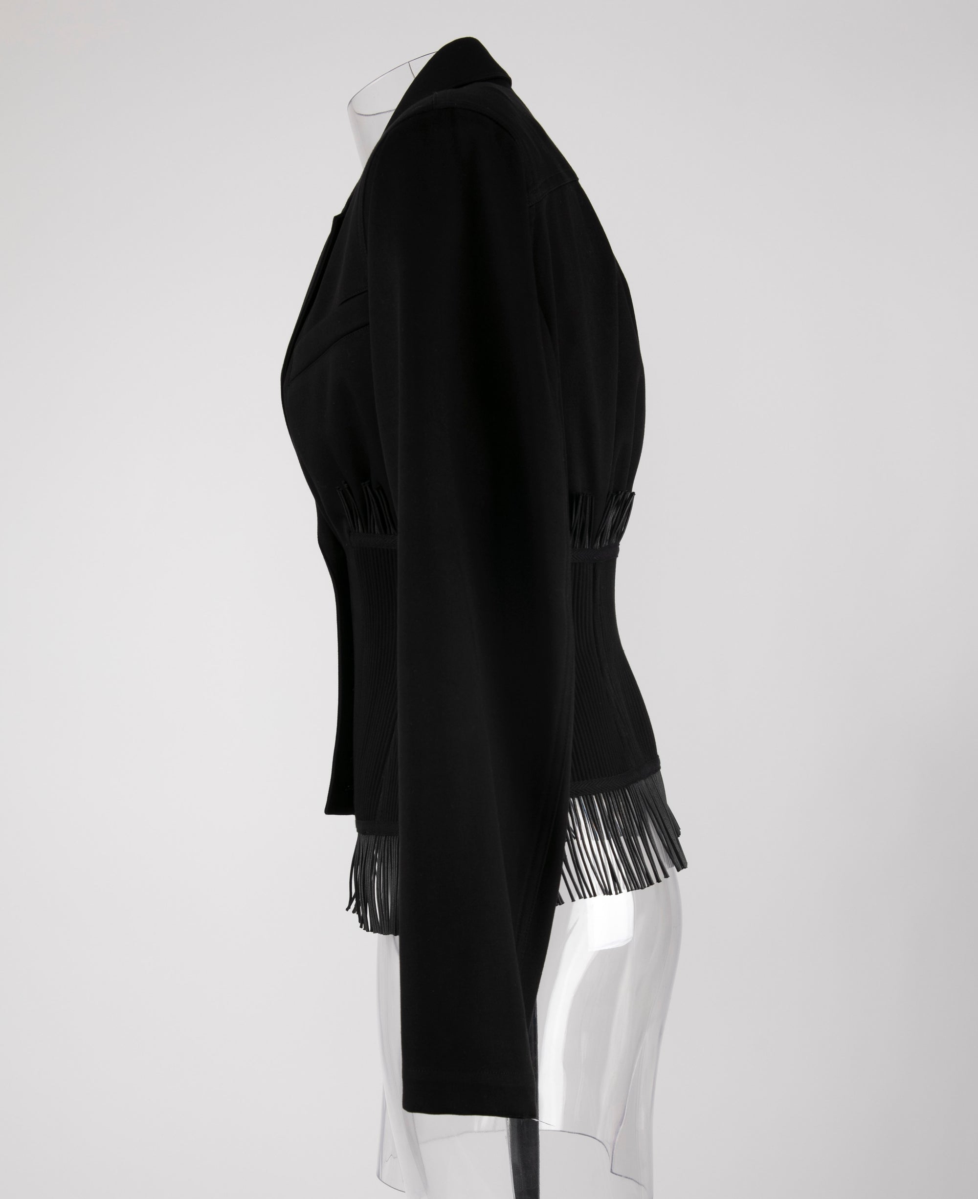 Veste à franges - Noir
