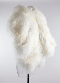 Leather hooded jacket - Natural