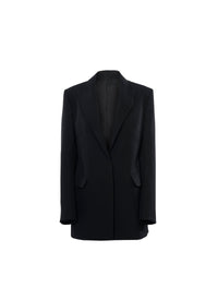 Veste à manches longues en laine - Noir Alaïa