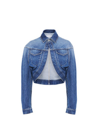Veste cardigan en denim - Bleu Jeans