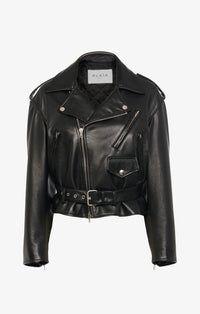 Leather biker jacket - Black Alaïa