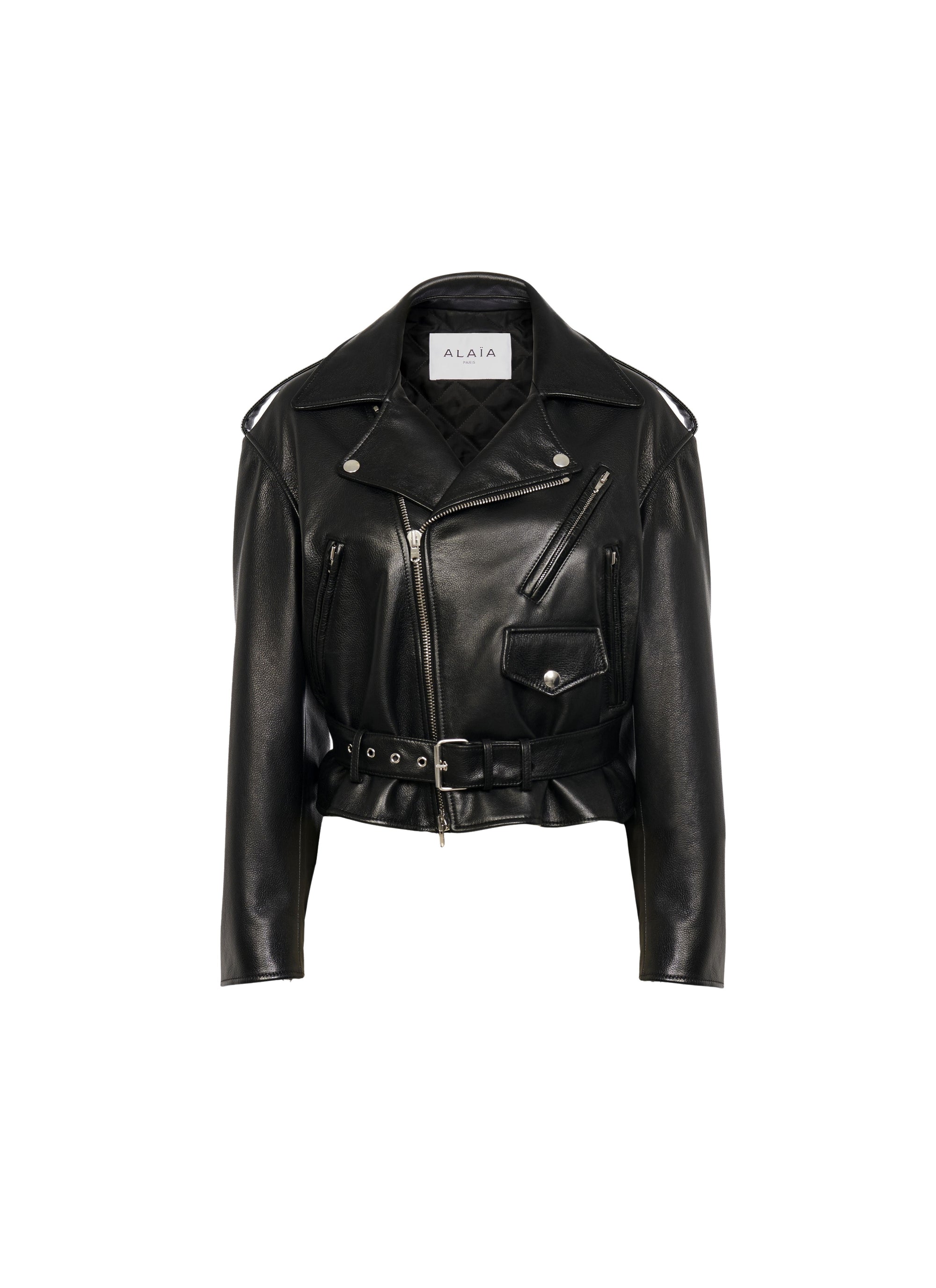 Leather biker jacket - Black Alaïa