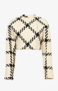 Veste cintrée en laine - Blanc & Noir