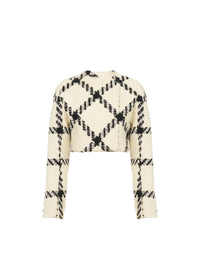 Veste cintrée en laine - Blanc & Noir