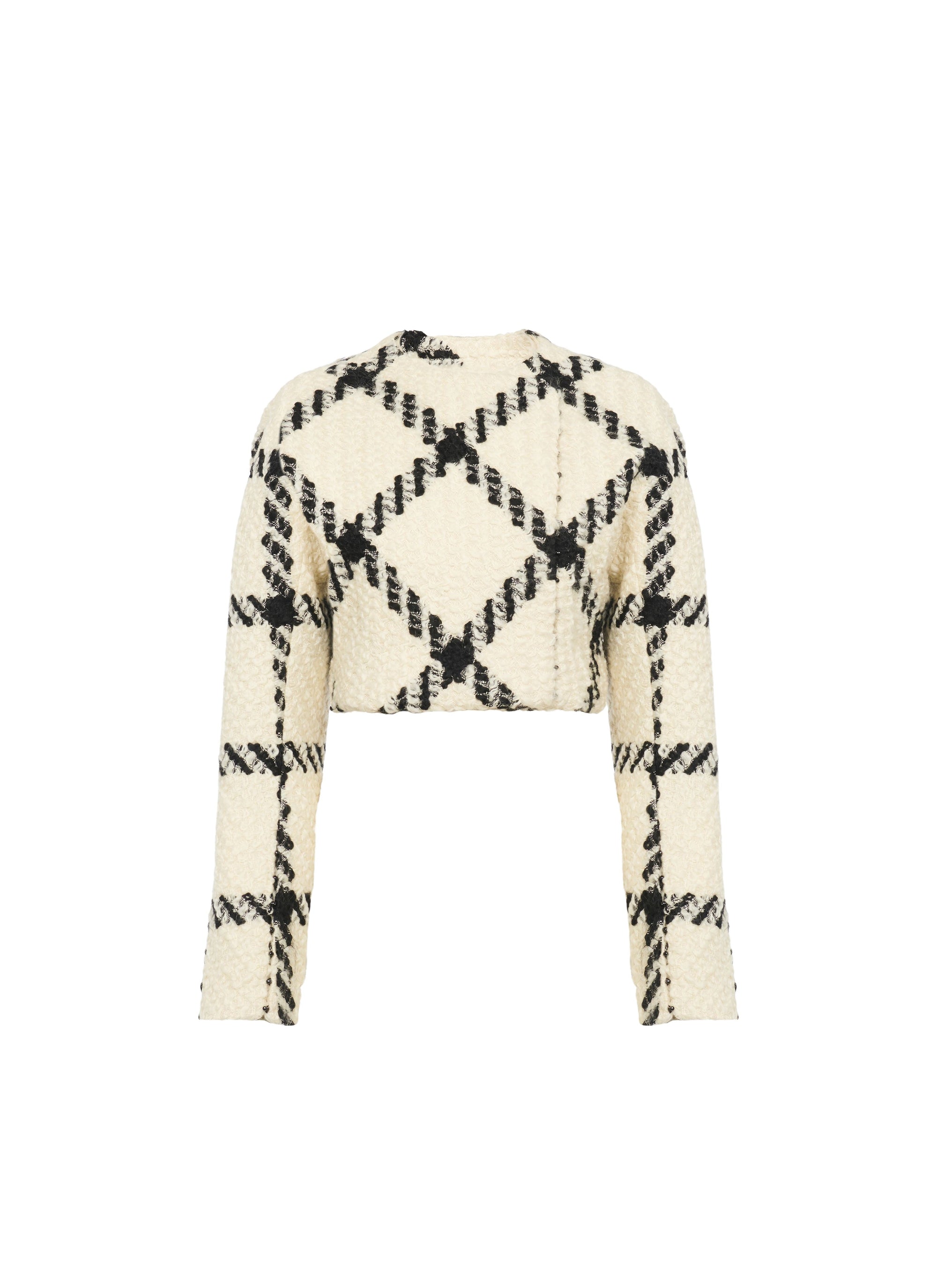 Veste cintrée en laine - Blanc & Noir