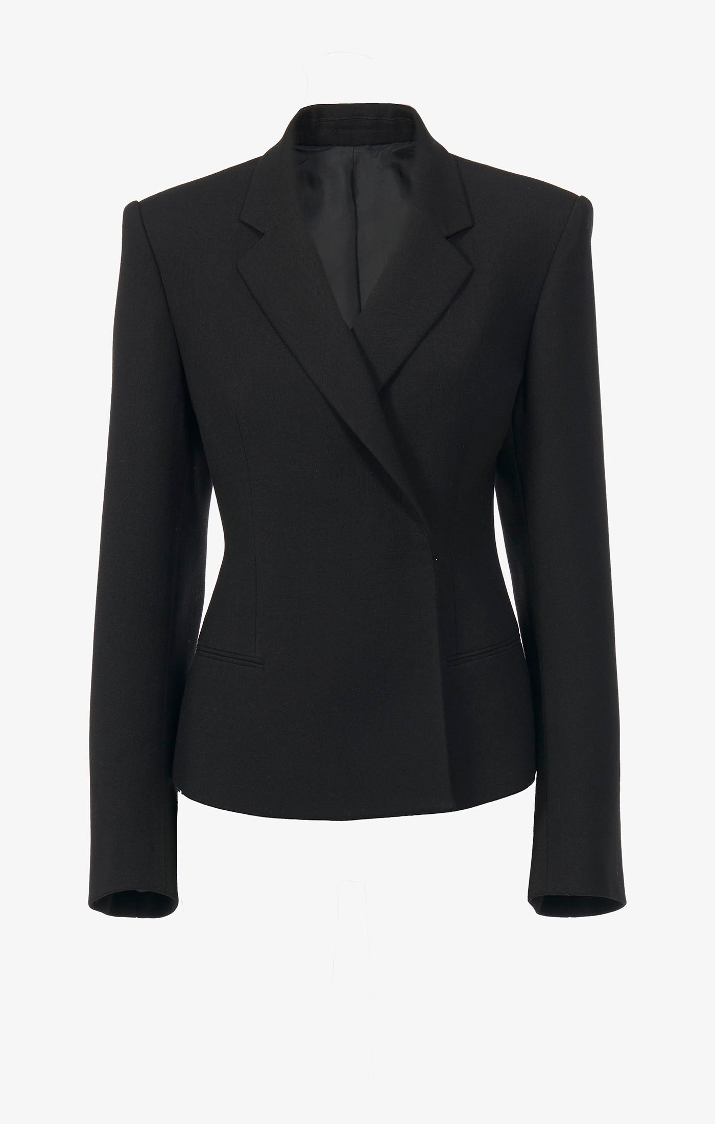 Fitted jacket in wool gabardine - Black Alaïa
