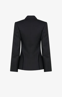 Veste blazer à épaulettes en laine - Noir Alaïa