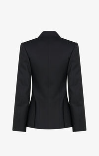 Veste blazer à épaulettes en laine - Noir Alaïa