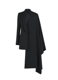 Asymmetrical wool blazer jacket - Black Alaïa