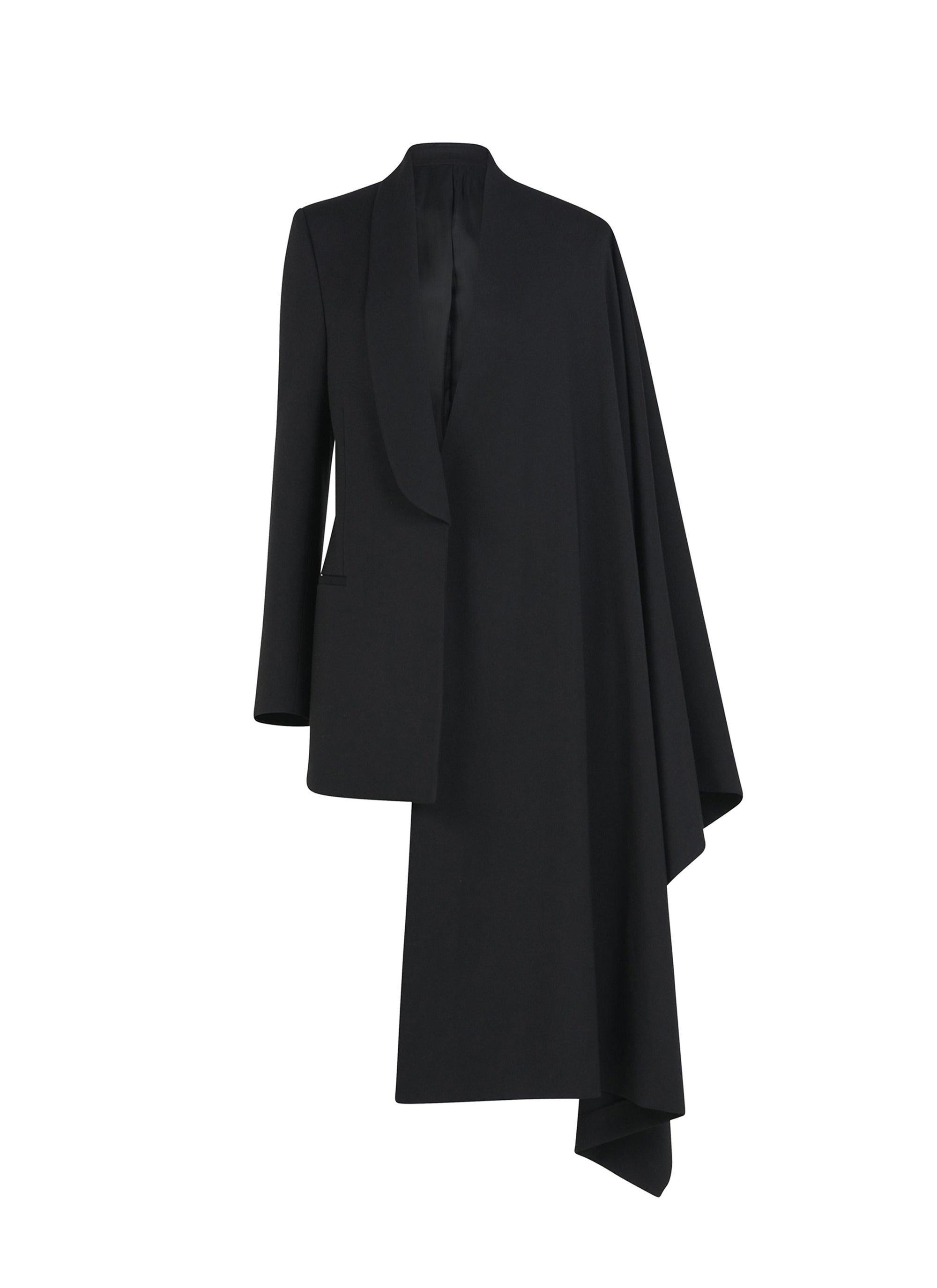 Asymmetrical wool blazer jacket - Black Alaïa