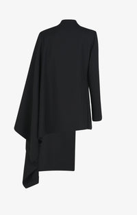 Asymmetrical wool blazer jacket - Black Alaïa