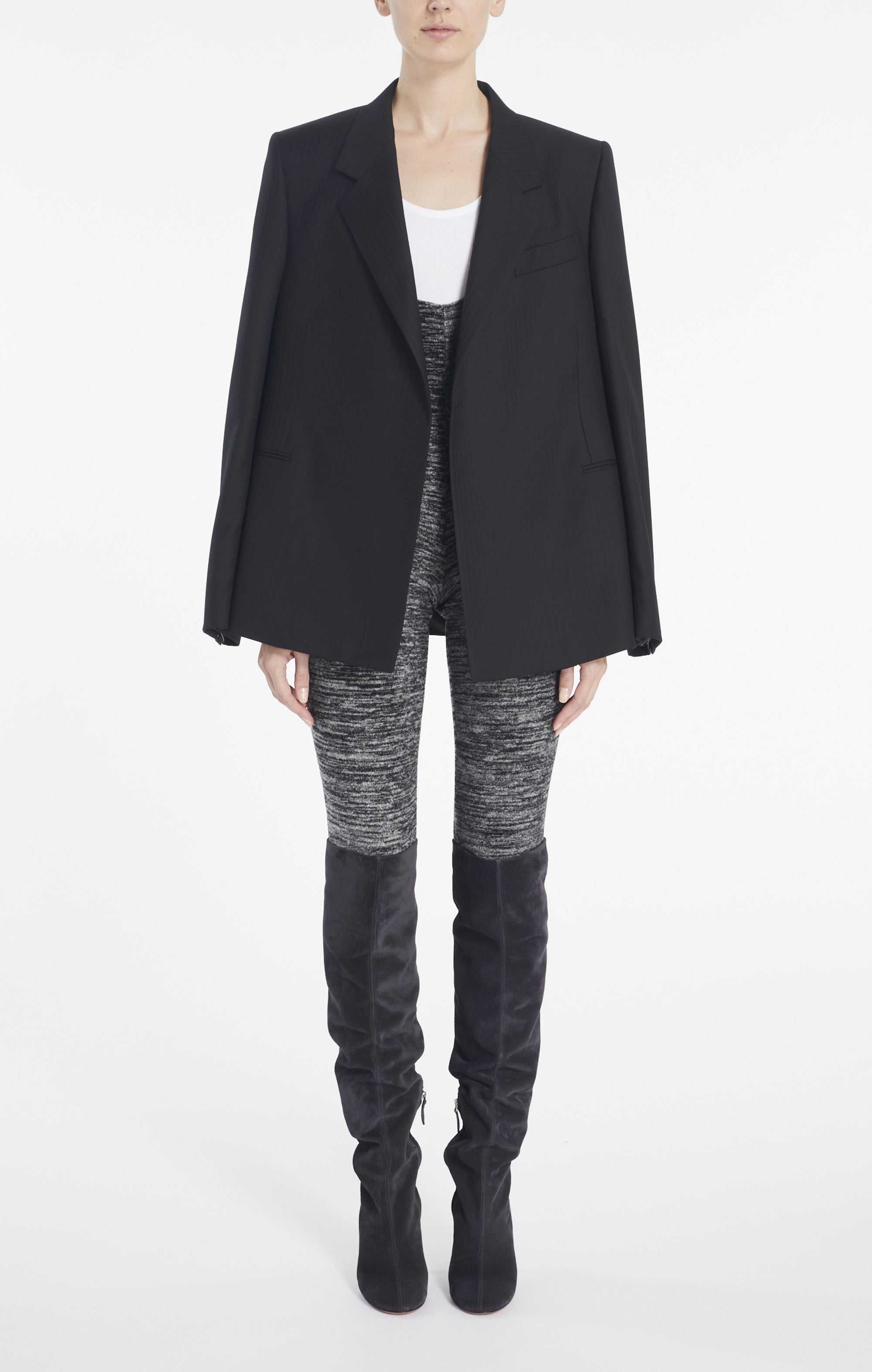Double-breasted wool jacket - Black Alaïa